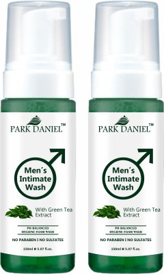 PARK DANIEL Men's Intimate Wash Maintain Ph Balance with Green Tea Extract Pack 2 of 150ML(2 x 150 ml)