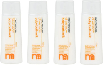 Mothercare ALL WE KNOW BABY MILK BATH 100ML EACH (PACK-4)(4 x 100 ml)