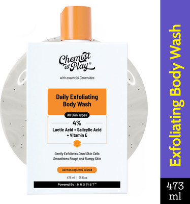 Chemist at Play Exfoliating Body Wash with Lactic Acid, Salicylic Acid & Vit E, Treats Back Acne(473 ml)