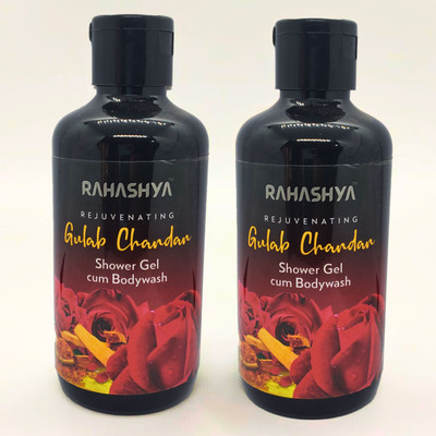 Rahashya Gulab Chandan Bodywash with Pump- Rose,Sandalwood for 24 Hrs Moisturizing Skin(2 x 200 ml)