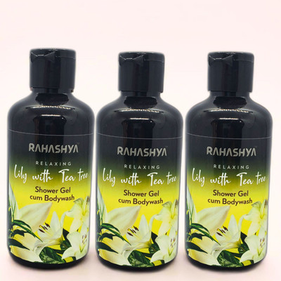 Rahashya Lily with Tea Tree Bodywash- 24 Hr Odor Control Moisturizing Formula No Paraben(3 x 200 ml)