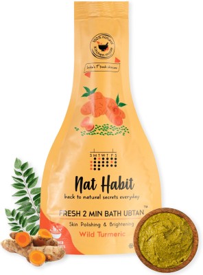 Nat Habit Wild Turmeric Bath Ubtan Scrub|Skin Polishing & Brightening|Detan Body Wash(80 g)