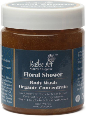 RUSTIC ART Organic Floral Shower Body Wash Concentrate(200 g)