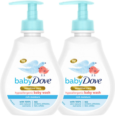 baby Dove Rich Moisture Hair to Toe Baby Wash , No Tears Body Wash for Baby's Soft Skin(2 x 200 ml)
