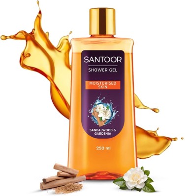 Santoor Moisturizing Shower Gel With Natural Sandalwood & Gardenia Extract With Glycerin(250 ml)