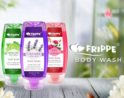 FRIPPE Shower Gel Refreshing Body Wash with Skin Conditioners for Refreshed Skin,(3 Items in the set)