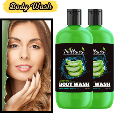 Phillauri Aloe Vera Body Wash For Refreshing And Deep Cleansing And Natural Skin(2 x 200 ml)