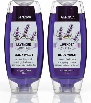 Genziva Body Wash - Lavender (Pack of 2)(2 x 100 ml)