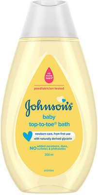 JOHNSON'S Baby Top-to-Toe Bath| No tears formula| Gentle wash| pH balanced(200 ml)