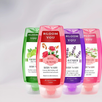 BLOOM YOU SkinGarden Quartet – Natural Bath Wash Set(4 x 100 ml)