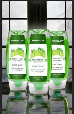 PIRKGLOW Pure Zest Lime Foaming Body Wash Gel(3 x 100 ml)