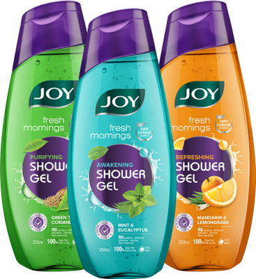 Joy Fresh Morning Purifying+Awakening+Refreshing Shower Gel Body Wash (3 X 250 Ml) For Rs. 249 @ 57 %