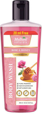 Multani Naturals Rose & Honey Body Wash I Helps Cleanse & Hydrates Skin -(270 ml)