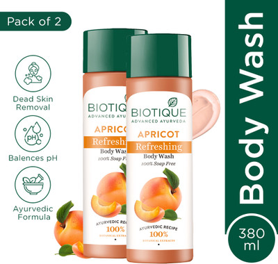 BIOTIQUE BIO APRICOT 190ml(body wash) Pack of 2(2 x 190 ml)