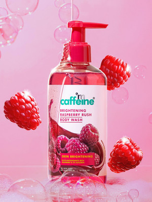 mCaffeine Brightening Raspberry Rush Body Wash, Brighter Skin with Fruity Raspberry Aroma(300 ml)