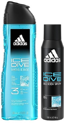 ADIDAS Ice Dive Combo Pack Of Shower Gel 400ml & Deodorant 150ml Pack Of 2(550 ml)