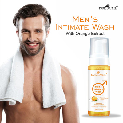 PARK DANIEL Men's Intimate Wash Maintain Ph Balance with Orange Extract Pack of 1 of 150ML(150 ml)
