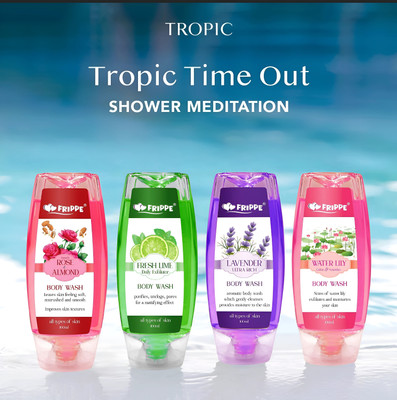 FRIPPE Body Wash for Men & Women with 4 Absolute Different Fragrances(4 Items in the set)