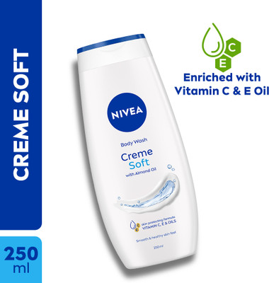 NIVEA Body Wash, Creme Soft Shower Gel, with Almond Oil for Soft Skin - Men & Women(250 ml)