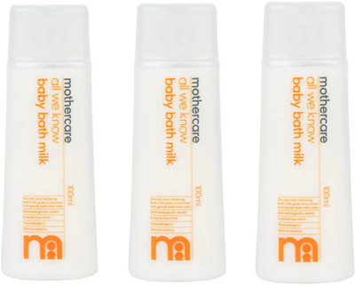 Mothercare ALL WE KNOW BABY MILK BATH 100ML EACH (PACK-3)(3 x 100 ml)