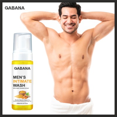 GABANA Intimate hygiene Care Wash for Men with HaldiChandan,Pure & Safe Pack 1 of 150ML(150 ml)