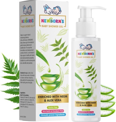 Newborn's Moisturizing Baby Shower Gel Enriched with Neem & Aloe Vera, Vitamin E(200 ml)