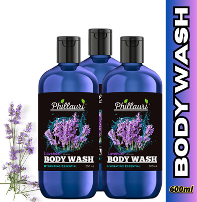 Phillauri Lavender Body Wash For Nourishing And Moisturising And Velvet Soft Skin(3 x 200 ml)