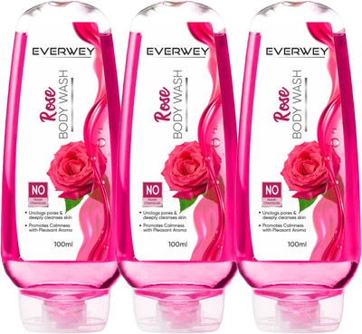 Everwey Daily Refreshing Rose Body Wash Pack Of 3(3 x 100 ml)