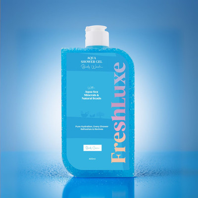 FreshLuxe Aqua Essence Showergel for Exfoliation & De-tan Skin Bodywash 400ml(400 ml)