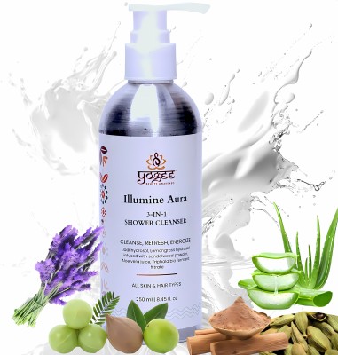 yogee Illumine Aura 3-in-1 Hair Face Body Shower Cleanser - Embrace Natural(250 ml)