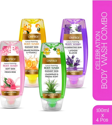 Onfroi Body wash combo 400ml(4 x 100 ml)
