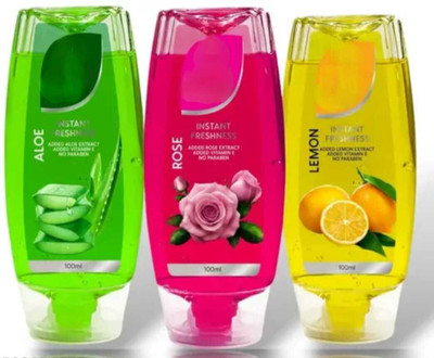 Dexklut Daily Refreshing Rose, Aloe & Lemon Body wash for Men & Women(3 x 100 ml)