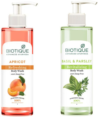 BIOTIQUE Body Wash 200 ML - Apricot , Basil & Parsley(2 x 200 ml)