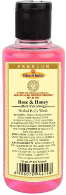 Premium Khadi Rose & Honey Body Wash for Fairer skin Complexion(210 ml)