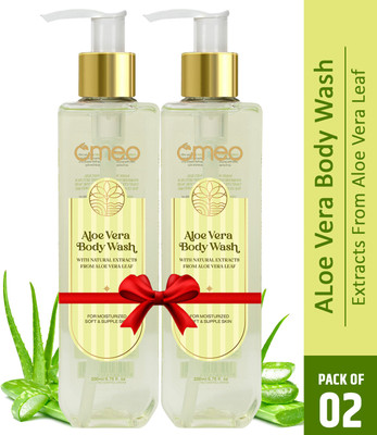 Omeo Aloe Vera Body Wash,Shower Gel with Aloe Extract for All Skins(180ml)(Pack of 2)(2 x 200 ml)