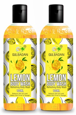 GULBADAN Lemon Body Wash - Makes Skin Firmer & Younger - Pack of 2(2 x 100 ml)