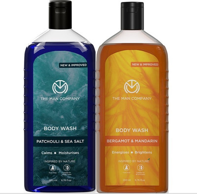 THE MAN COMPANY Body Wash Combo for Deep Moisturization & Glowing Skin | Long-Lasting Fragrance(2 x 200 ml)