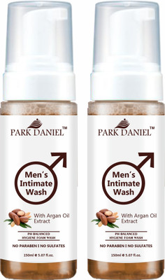 PARK DANIEL Men's Intimate Wash Maintain Ph Balance with Argan Oil Extract Pack 2 of 150ML(2 x 150 ml)