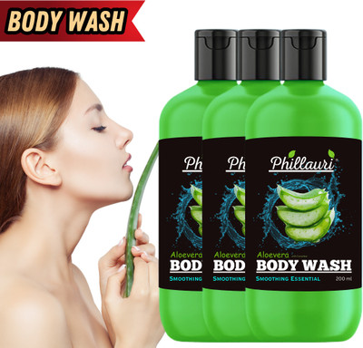 Phillauri Aloe Vera Body Wash For Deep Cleansing And Moisturizing(3 x 200 ml)