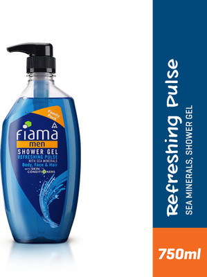 FIAMA Men Body Wash Refreshing Pulse Shower Gel, Fresh Looking Skin, Pump Bottle(750 ml)