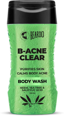 BEARDO B-Acne Clear Body Wash for Men | Neem, Tea Tree and Salicylic Acid | Clean Skin(200 ml)