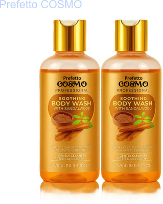 Prefetto COSMO Sandalwood Body Wash for D Tan & Skin Elixir(2 x 200 ml)
