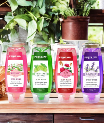 PIRKGLOW Velvet Wash smooth and moisturised Body wash(4 x 100 g)