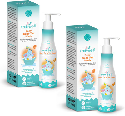 MATEO Tip to Toe wash | Tear-Free Natural Baby Wash in liquid | Deeply nourishing(2 x 200 ml)