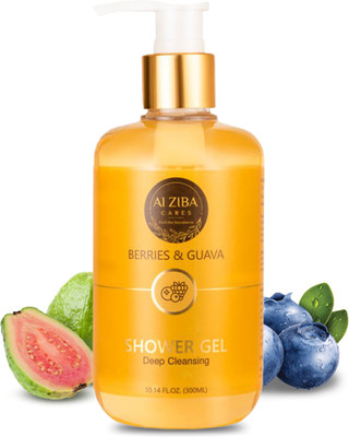 ALZIBA CARES Shower Gel Body Wash Berries & Guava | In-Build Moisturizer(300 ml)