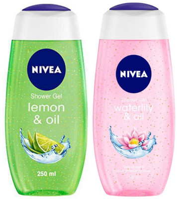 NIVEA Lemon & Waterlily shower Gel 250ml Set of 2(2 x 250 ml)