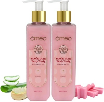 Omeo Bubble Gum Body Wash & Shower Gel - 200ml (Pack of 2) With Aloe Vera Juice(2 x 200 ml)