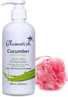 Glamwish Aqua Fresh Cucumber Body Wash With Cucumber, Aloe Vera & Vitamin A, D, E(300 ml)