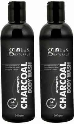 Globus Naturals Deep Cleansing & Refreshing Activated Charcoal Body Wash(2 x 200 g)