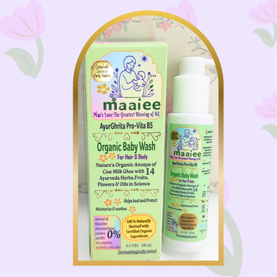 MAAIEE Baby Wash with Pure Cow Ghee Blended in Fresh Ayurveda(100 ml)